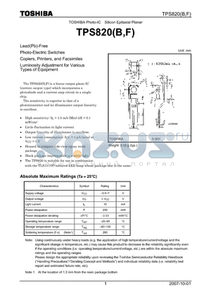 TPS820B datasheet - Silicon Epitaxial Planar