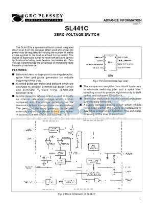 SL441C datasheet - ZERO VOLTAGE SWITCH