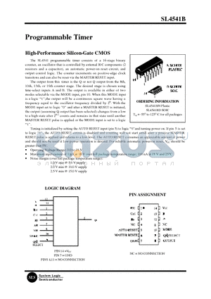 SL4541B datasheet - Programmable Timer