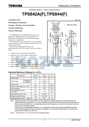 TPS842AF datasheet - Silicon Epitaxial Planar