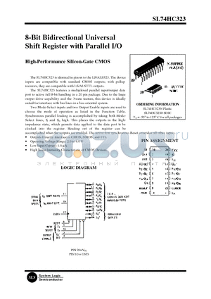 SL74HC323N datasheet - 8-Bit Bidirectional Universal Shift Register with Parallel I/O