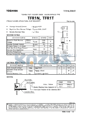TFR1T datasheet - DIODE (STROBO FLASHER APPLICATIONS) (FAST RECOVERY)