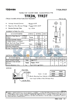 TFR3N datasheet - DIODE (STROBO FLASHER APPLICATIONS) (FAST RECOVERY)