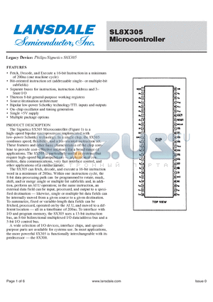 SL8X305 datasheet - Microcontroller