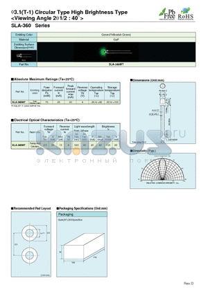 SLA-360MT datasheet - 3.1(T-1) Circular Type High Brightness Type