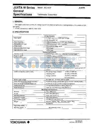 WD1A-1G-1 datasheet - Tachometer Transmitter