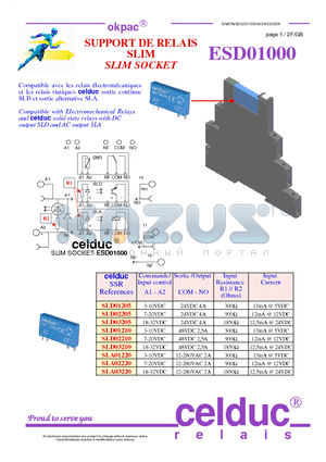 SLA03220 datasheet - SLIM SOCKET