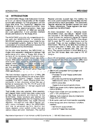 WD37C65C datasheet - Floppy Disk Subsystem Controller