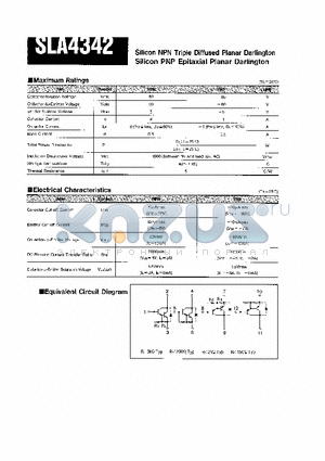SLA3342 datasheet - Silicon NPN Triple Diffused Planar Darlington