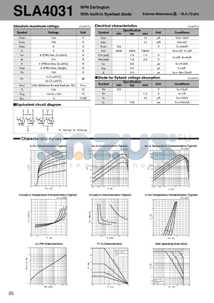 SLA4031 datasheet - NPN Darlington With built-in flywheel diode