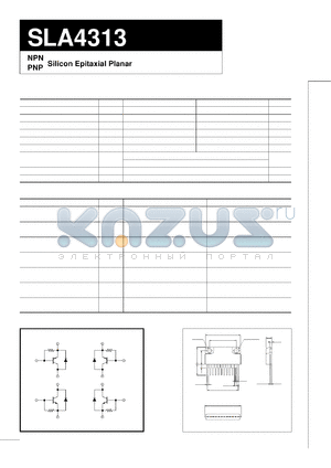 SLA4313 datasheet - NPN PNP Silicon Epitaxial Planar