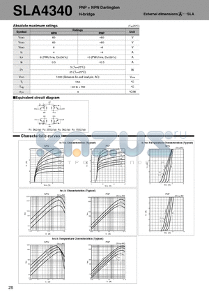 SLA4340 datasheet - PNP  NPN Darlington H-bridge