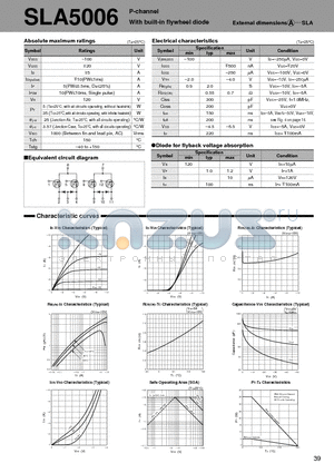 SLA5006 datasheet - P-channel With built-in flywheel diode