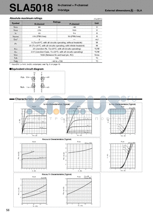 SLA5018 datasheet - N-channel  P-channel H-bridge