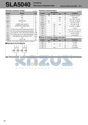 SLA5040 datasheet - N-channel With built-in flywheel diode