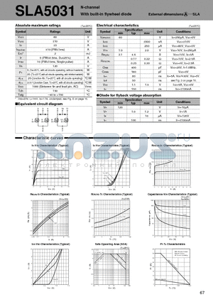 SLA5031 datasheet - N-channel With built-in flywheel diode