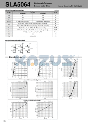 SLA5064 datasheet - N-channelP-channel 3-phase motor drive