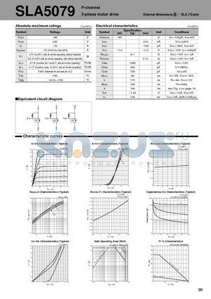 SLA5079 datasheet - P-channel 3-phase motor drive