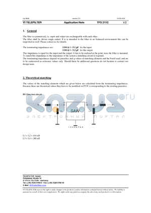 TFS211C datasheet - Application Note