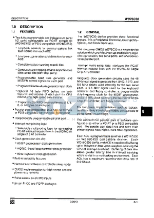 WD76C30 datasheet - DEVICE PROVIDES THREE FUNCTIONAL GROUPS