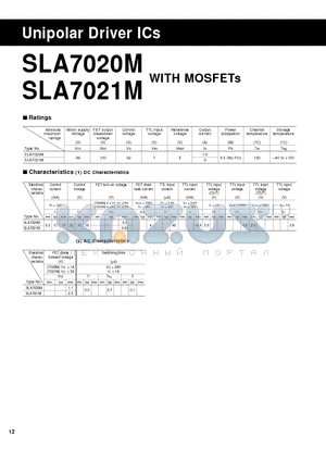 SLA7020 datasheet - Unipolar Driver ICs