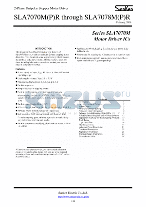 SLA7070M datasheet - Motor Driver ICs