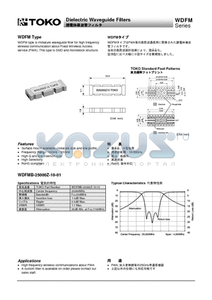 WDFM datasheet - Dielectric Waveguide Filters