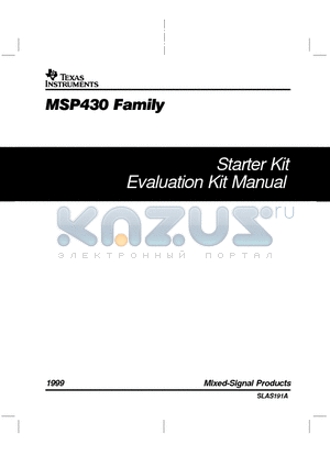 SLAS191A datasheet - Starter Kit Evaluation Kit Manual