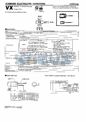 UVX2C0R1MDA datasheet - Standard series for general purposes