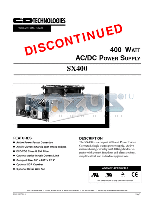 TPS_SX400 datasheet - AC/DC POWER SUPPLY