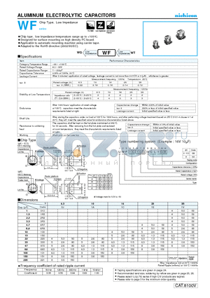 UWF1A680MCL datasheet - ALUMINUM ELECTROLYTIC CAPACITORS