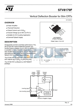 STV8179F_06 datasheet - Vertical Deflection Booster for Slim CRTs