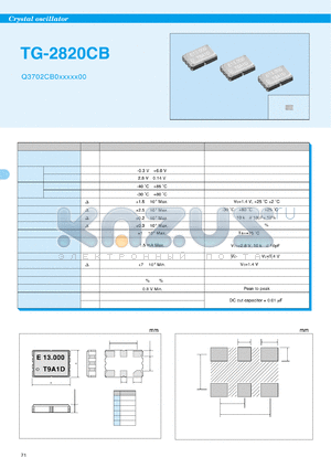 TG-2820CB datasheet - Crystal oscillator