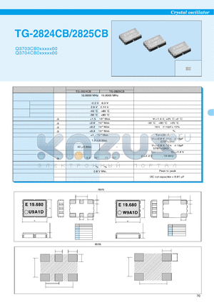 TG-2824CB datasheet - Crystal oscillator