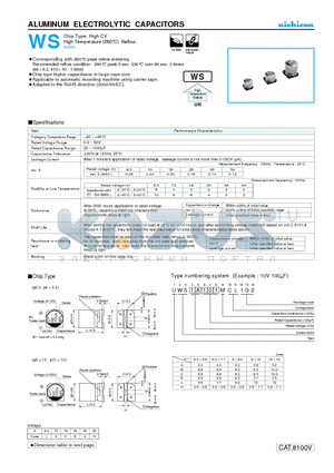 UWS0J681MCL datasheet - ALUMINUM ELECTROLYTIC CAPACITORS