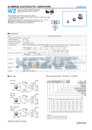UWZ1A330MCL datasheet - ALUMINUM ELECTROLYTIC CAPACITORS
