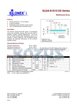 SLDA-61S13-XX datasheet - Multielement Array