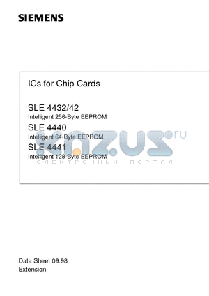 SLE4441C datasheet - ICs for Chip Cards / Intelligent 256/64/128-Byte EEPROM