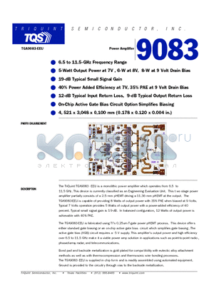 TGA9083 datasheet - Power Amplifier