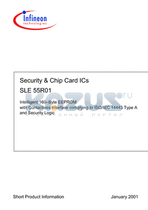 SLE55R01C datasheet - Security & Chip Card ICs