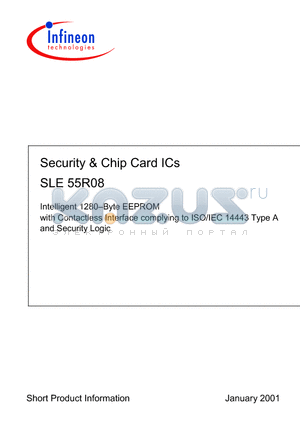 SLE55R08C datasheet - Security & Chip Card ICs