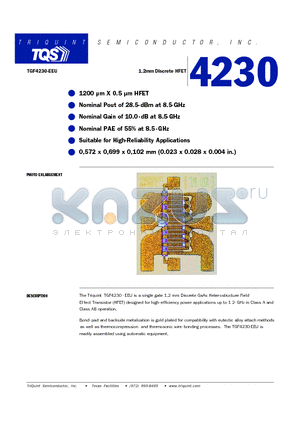 TGF4230 datasheet - 1.2mm Discrete HFET