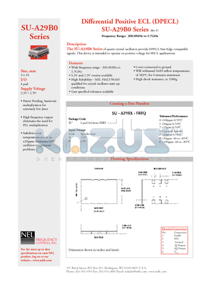 SU-A29BA-FREQ datasheet - Frequency Range: 300.0MHz to 1.7GHz