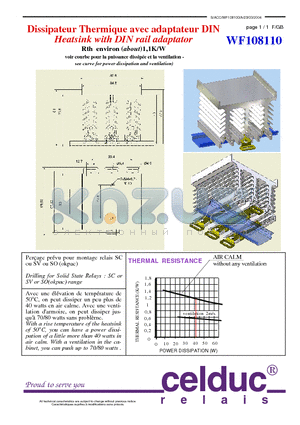 WF108110 datasheet - Heatsink with DIN rail adaptator