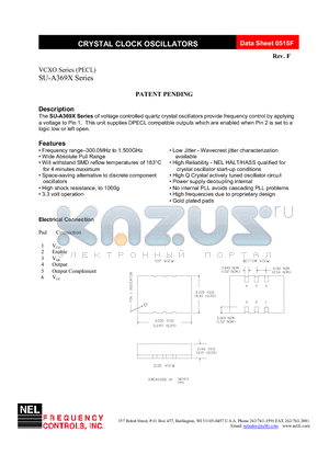 SU-A3691-FREQ datasheet - CRYSTAL CLOCK OSCILLATORS