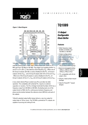 TQ1089 datasheet - 11-Output Configurable Clock Buffer