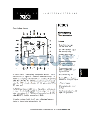 TQ2059 datasheet - High-Frequency Clock Generator