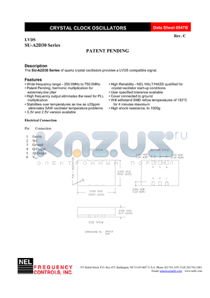 SU-B2D37-FREQ datasheet - LVDS