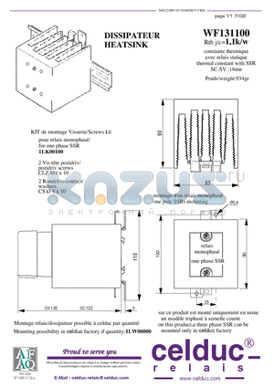 WF131100 datasheet - HEATSINK