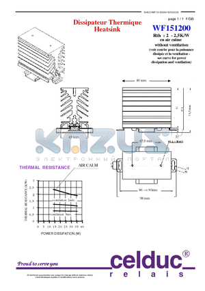 WF151200 datasheet - Heatsink